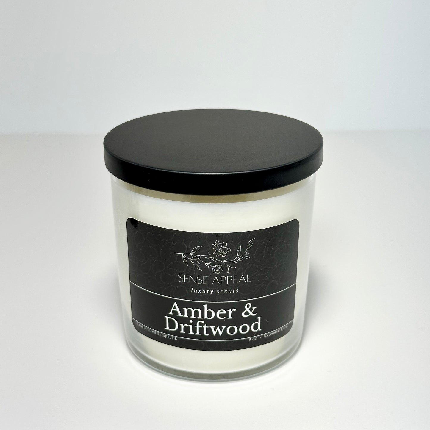 Amber and Driftwood Essential Candle