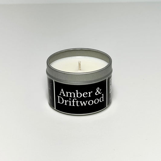 Amber and Driftwood Tea Light Candle