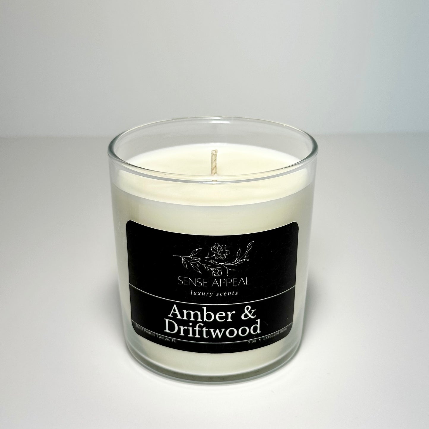Amber and Driftwood Essential Candle